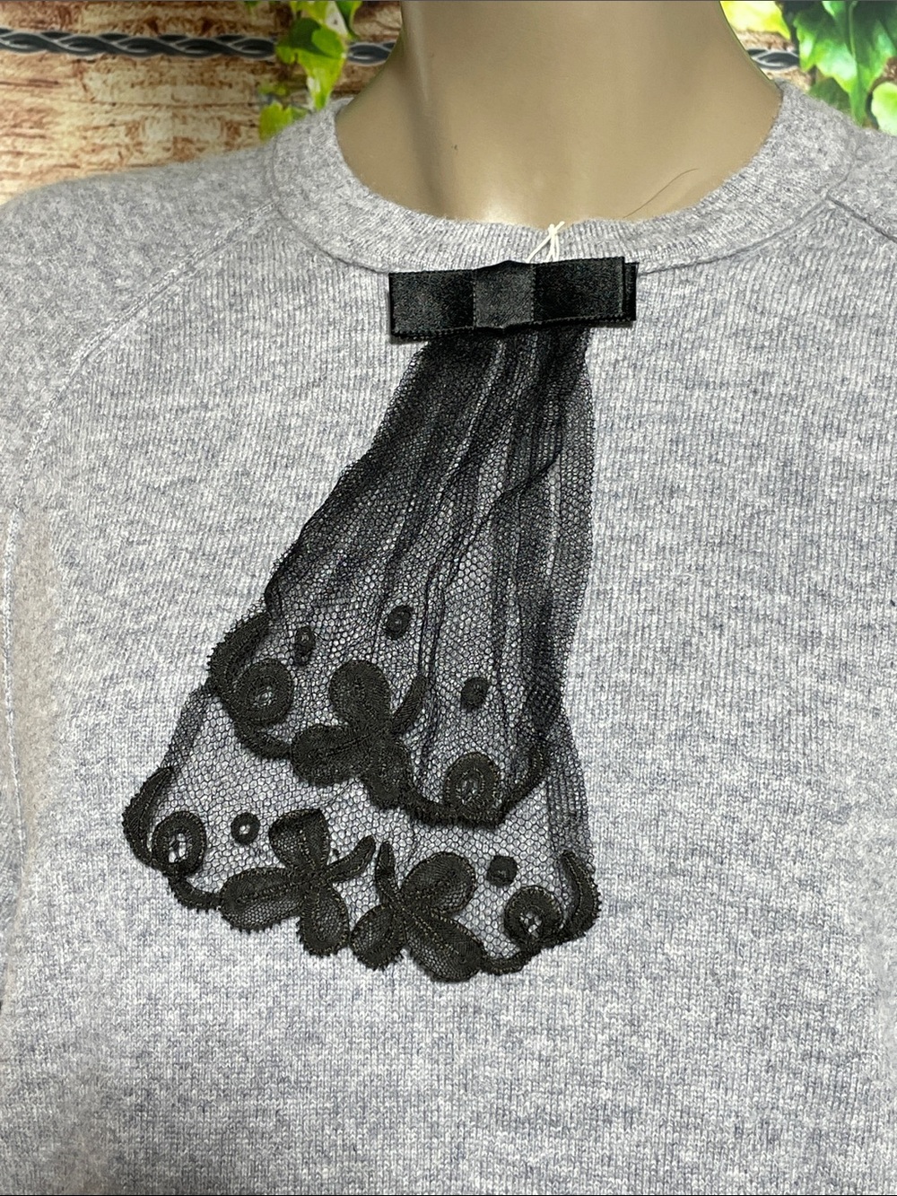 Victorian hand made lace jabot